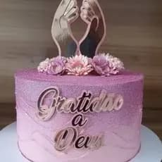 Topo de bolo Gratidão Personalizado