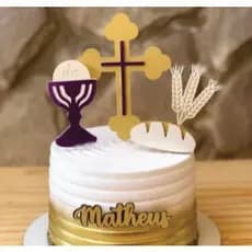 Topo/Topper de bolo Eucaristia  Personalizado