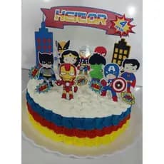 Topo/Topper de bolo personalizado super heróis gute