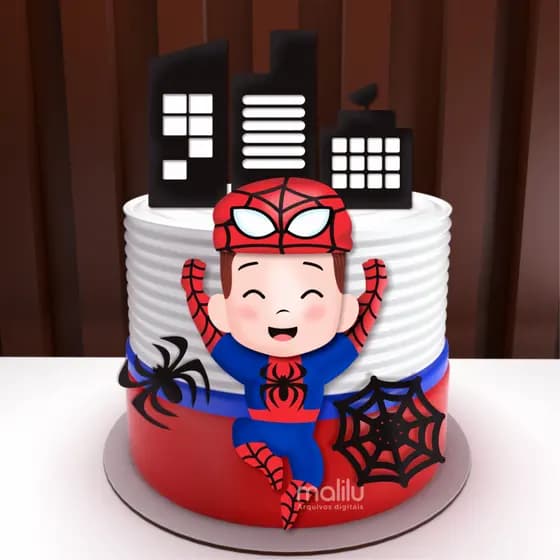 Topo/topper e bolo HOMEM ARANHA BABY Prsonalizado