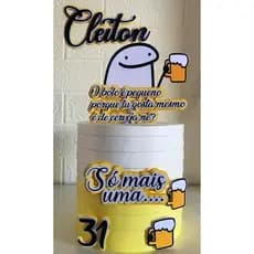 Topo /topper de bolo flork cerveja Personalizado
