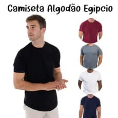 Camiseta Masculina Camisa Basica Slim Algodão Egípcio Envio Rápido Promoção T-Shirt
