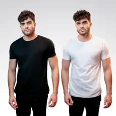 Kit 2 Camisetas Masculinas Slim Fit Algodão Egípcio Premium Conforto e Estilo