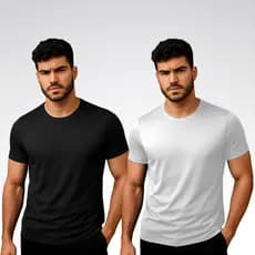 Kit 2 Camisetas Masculinas Modal Premium Anti-odor Não Amassa Não Desbota Conforto e Estilo