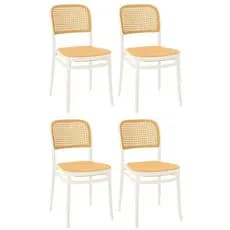 Kit 4 Cadeiras de Jantar Roma para Sala e Cozinha