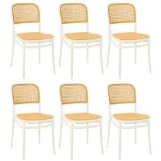 Kit 6 Cadeiras de Jantar Roma para Sala e Cozinha