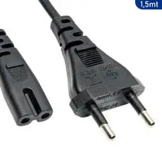 Cabo de Força AC Philips Tipo 8 Bipolar 1,5m - 1ª Linha