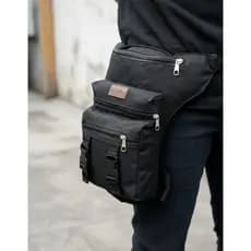 Pochete De Perna Cartucheira Motoboy Camping Pescaria 3 Compartimentos em Ziper
