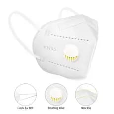 Kit 10 Máscara Proteção KN95 Respiratória Descartável com Válvula de Ar