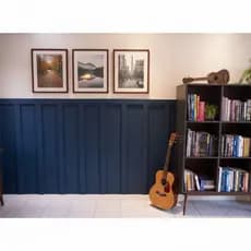 Kit Painel Ripado MDF Crú 120Cm Shiplap Decorativo Para Pintar Fácil Instalação Placa Revestimento
