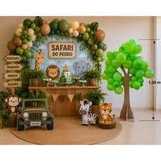 Display Árvore Porta Balão Provençal Bexiga 1,20 Mt Mdf Crú Festa Enfeite Decoração
