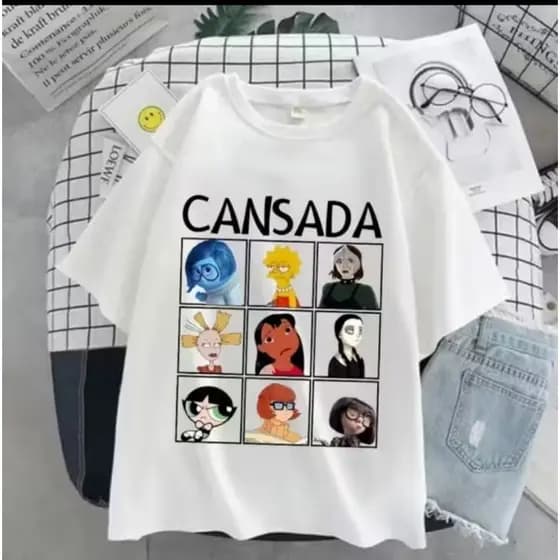 Camisa Camiseta Unissex 100 % Algodão Cansada