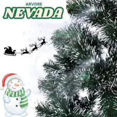 Kit de Árvore de Natal 1,20m 120 galhos Nevada - Acompanha opção de festão com pisca pisca
