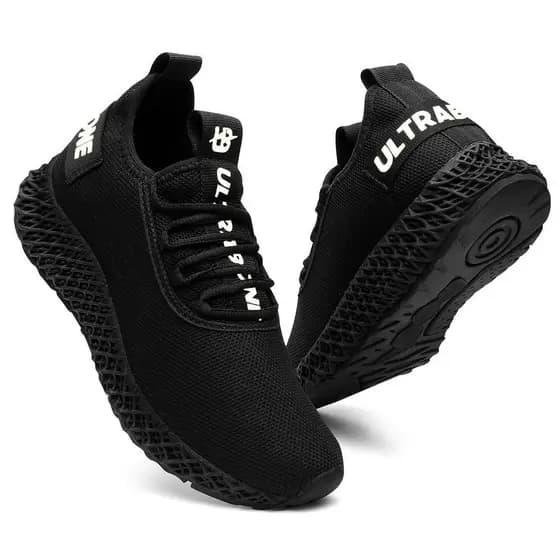 Tênis Unissex Black Preto Branco Confortável Leve Macio