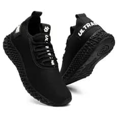 Tênis Unissex Black Preto Branco Confortável Leve Macio