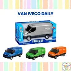 Van de Brinquedo IVECO DAILY Original Miniatura 1:20 Cores Porta Traseira que Abre Dia das Crianças