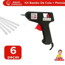 Kit Pistola De Cola Quente Bivolt Com Bastão De Cola Fino Ou Grosso 110v Para Artesanato