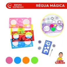 Régua Mágica Para Desenhos Espirógrafo Escola Diversão de Fazer Mandala