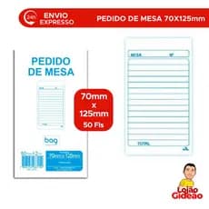 Caderno Talonado Pedido Multiuso de Mesa Bloco De Pedido