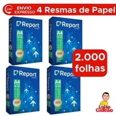 Kit Papel Sulfite A4 75g 4 Resmas Escolar Escritório