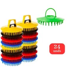 Kit 24 Pentes Redondos Cabelo Curto Sortidos Salão Beleza Revenda Atacado