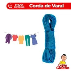Corda Para Varal Resistente 10 metros Reforçado Nylon Trançado Varal de Roupas