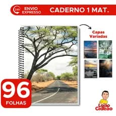 Caderno 1 Matéria Masculino Feminino 96 Folhas Arame Capa Dura Caderno Universitário Capa Neutra