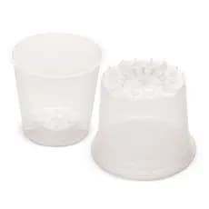 Vaso Para Orquídea Transparente Pote 15 Plástico Com 10 Unidades Com Furos Incolor