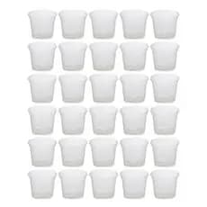 Kit 24 Vasos Transparentes Plástico Orquídea Adulta Pote 15 Com Furos Incolor