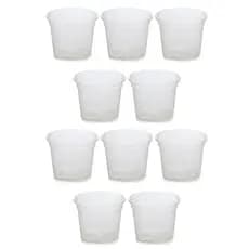 Kit 10 Vasos Transparentes Plástico Orquídea Adulta Pote 15