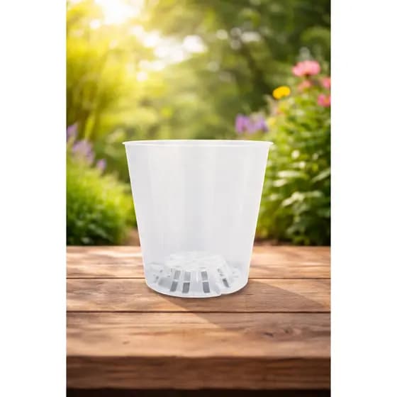 Kit Vasos Plásticos Pote Para Orquídea Transparente N 12 Premium