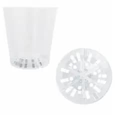 Kit 12 Vasos Para Orquídeas Com Cone Plástico Transparente Pote 12