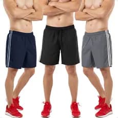 KIT 3 BERMUDAS SHORTS MASCULINO ESPORTIVO LEVE SECA RAPIDO TACTEL ACADEMIA CORRIDA PRAIA VERÃO