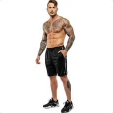 Bermuda Shorts Adulto Masculino Tecido Helanca Grossa Premium Esportiva Academia 2 Bolsos Faixa Lat