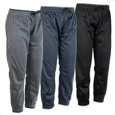 Kit com 3 Calças Jogger Punho Barra Infantil Juvenil Uniforme Escolar Agasalho Flanelada Inverno