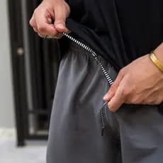 Calça Plus Size Masculina Inverno Faixa Lateral Bolso Traseiro Tactel Masculino Esportiva Casual