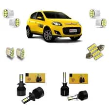 Kit Lampadas Super Led Farol Baixo e Alto Palio G5 2012/2016