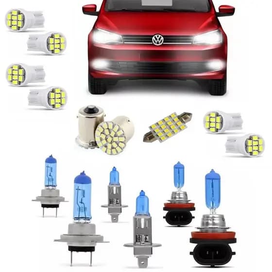 Kit Lampadas Tipo Xenon + Led Gol Voyage G6 Foco Duplo