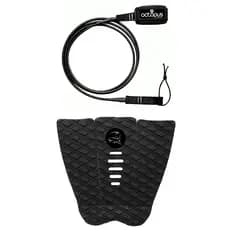 Deck Prancha De Surf + Leash Surf Strep 6´ Competição 2 giradores