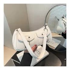 Bolsa de Ombro Baguete Fivela Casual Sofisticada Moderna[1004]