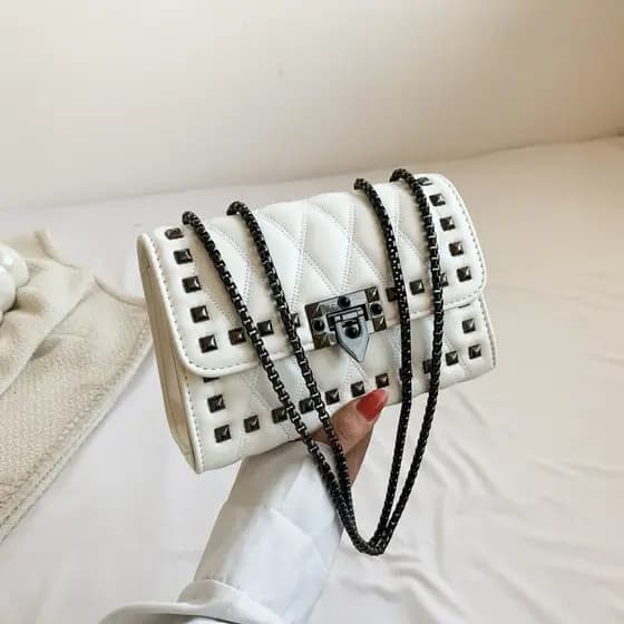 Bolsa feminina crossbody passeio alça corrente (2011)