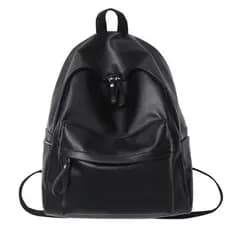 Mochila Simples de Grande Capacidade nootebook Escolar Texturizada em Couro PU(5015)