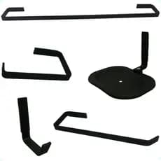 Kit Acessórios para Banheiro Luxo Preto Fosco Black