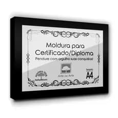 1 Certificado Diploma A4 com Tela de Acetato e MDF