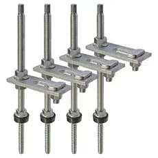 Estrutura Painel Solar Suporte Parafuso Telhado - Kit 4 UN