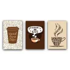 Kit Placas Quadros Decorativos 3 pçs 20x30 Cantinho do café