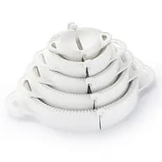 Conjunto 5 Formas Redonda Pastel Risoles Fogazzas Salgados Branco