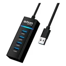 Hub Usb 4 Portas 3.0 Plug And Play Hi-speed