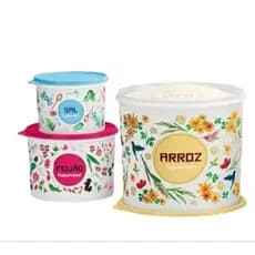 kit 3 peças Linha Mantimentos Tupperware