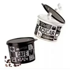kit Potes/ lCaixas de Armazenamento Café e Açúcar  Tupperware